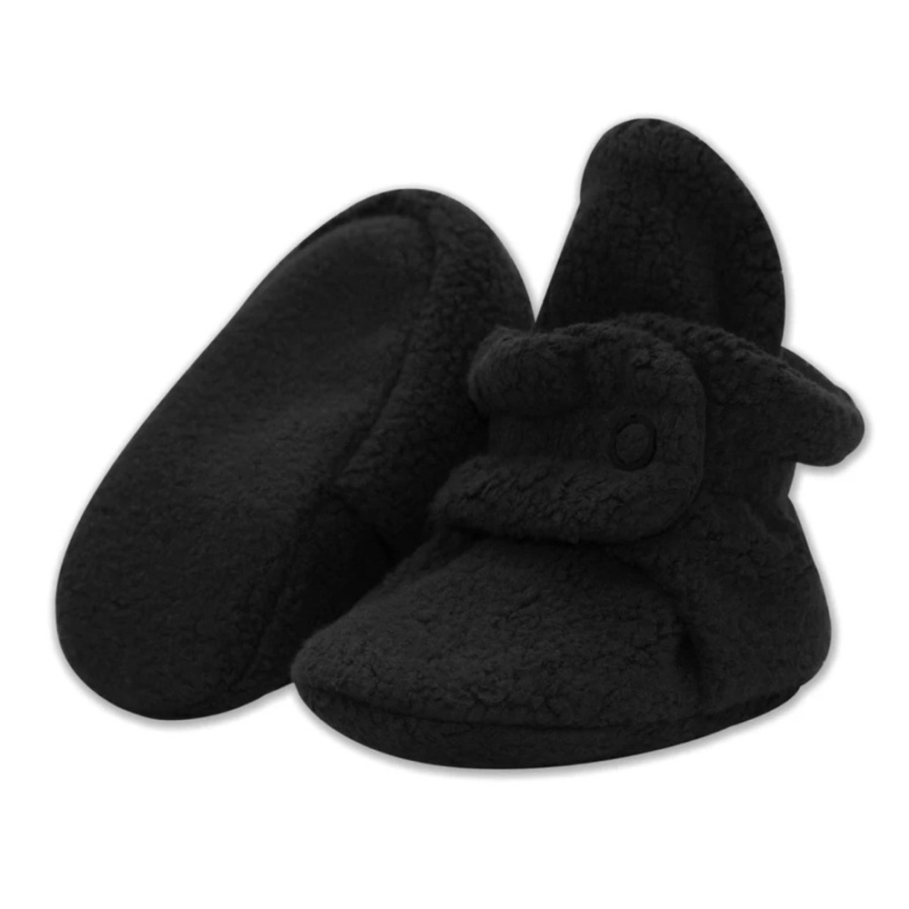 Zutano Cozy Black Baby Booties